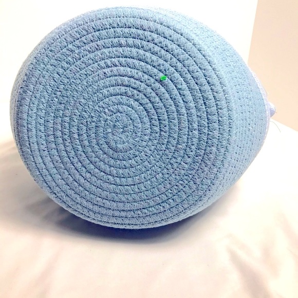 NEW RGI Blue Rolled Rag Bucket Style Basket - Picture 3 of 3